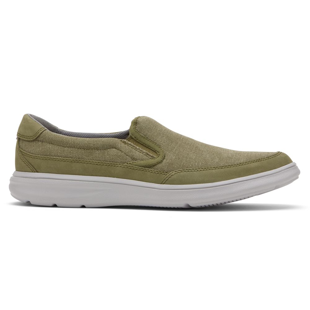 Rockport Canada Beckwith Slip-On - Mens Sneakers Olive (CTI573694)